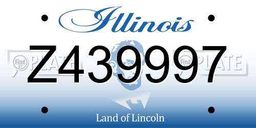 Z439997 Illinois License Plate