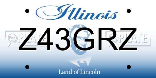 Z43GRZ Illinois License Plate