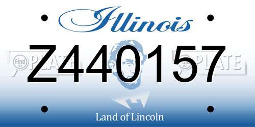 Z440157 Illinois License Plate