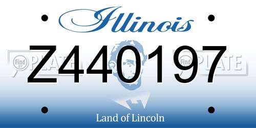 Z440197 Illinois License Plate