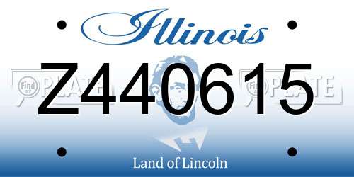 Z440615 Illinois License Plate