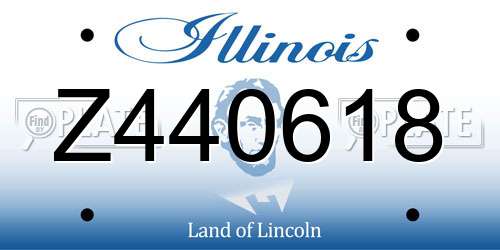 Z440618 Illinois License Plate