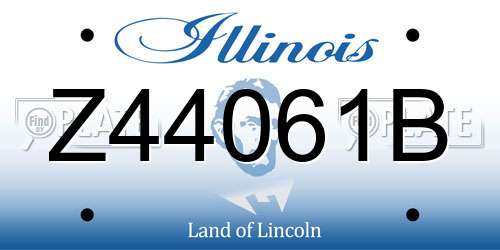 Z44061B Illinois License Plate