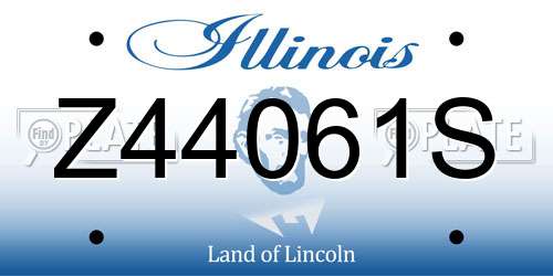 Z44061S Illinois License Plate
