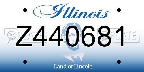 Z440681 Illinois License Plate