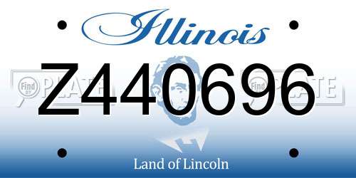 Z440696 Illinois License Plate