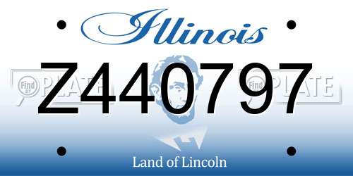 Z440797 Illinois License Plate