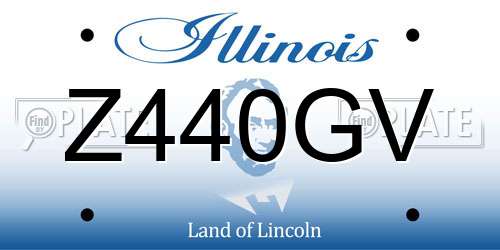 Z440GV Illinois License Plate