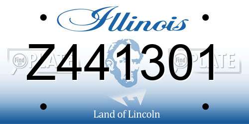 Z441301 Illinois License Plate