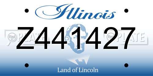 Z441427 Illinois License Plate