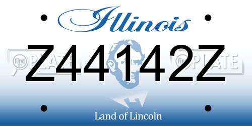Z44142Z Illinois License Plate