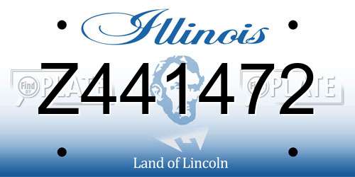 Z441472 Illinois License Plate