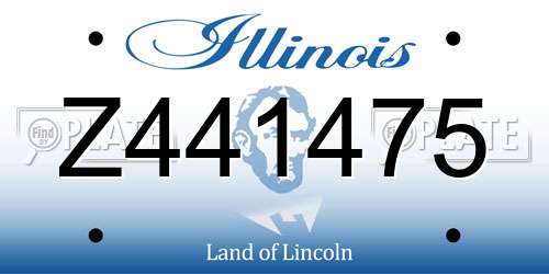 Z441475 Illinois License Plate