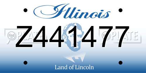 Z441477 Illinois License Plate