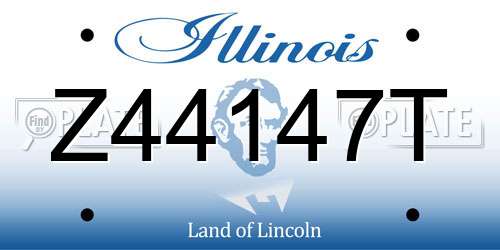 Z44147T Illinois License Plate