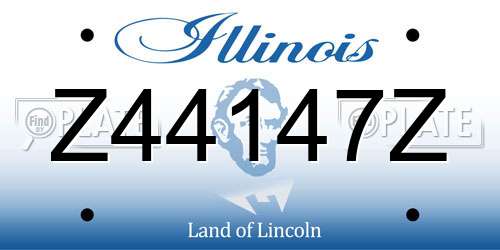 Z44147Z Illinois License Plate