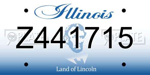 Z441715 Illinois License Plate