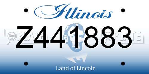 Z441883 Illinois License Plate