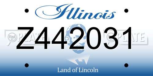 Z442031 Illinois License Plate