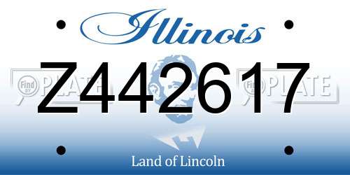 Z442617 Illinois License Plate