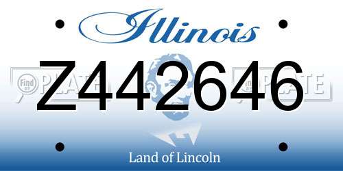 Z442646 Illinois License Plate