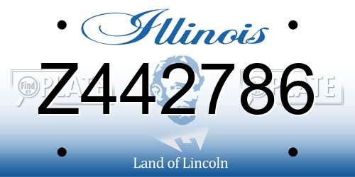 Z442786 Illinois License Plate
