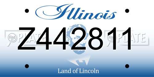 Z442811 Illinois License Plate