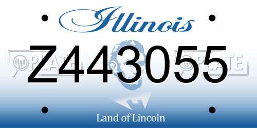Z443055 Illinois License Plate