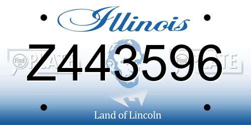 Z443596 Illinois License Plate