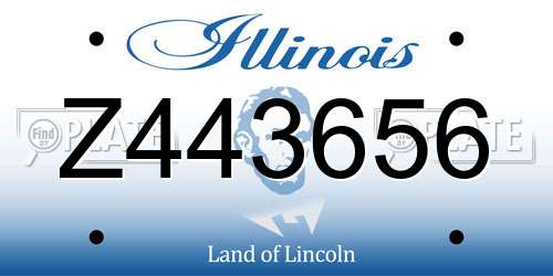 Z443656 Illinois License Plate