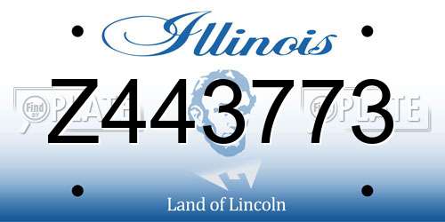 Z443773 Illinois License Plate