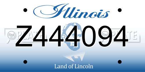 Z444094 Illinois License Plate