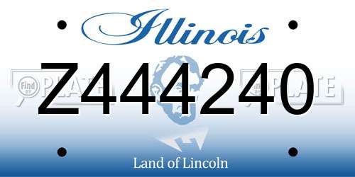 Z444240 Illinois License Plate