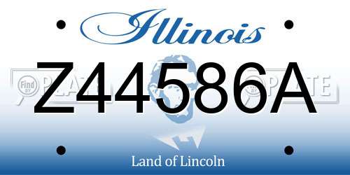 Z44586A Illinois License Plate
