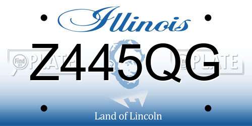 Z445QG Illinois License Plate