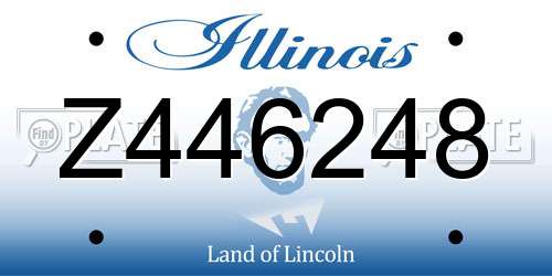 Z446248 Illinois License Plate