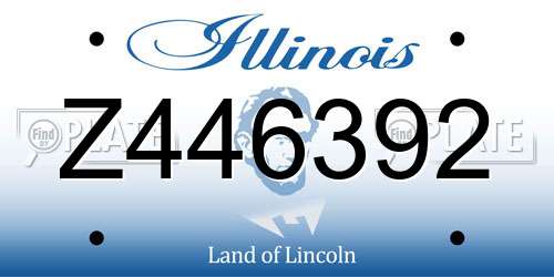Z446392 Illinois License Plate