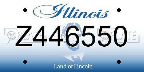 Z446550 Illinois License Plate