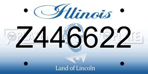 Z446622 Illinois License Plate
