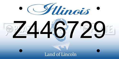 Z446729 Illinois License Plate