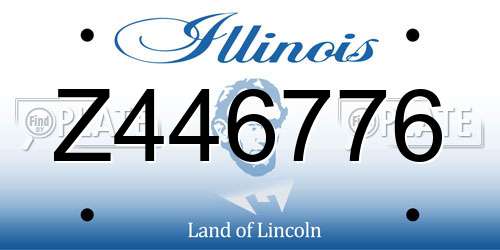 Z446776 Illinois License Plate