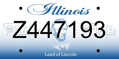 Z447193 Illinois License Plate