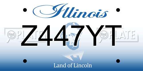 Z447YT Illinois License Plate