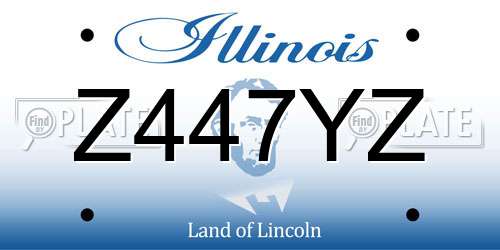 Z447YZ Illinois License Plate