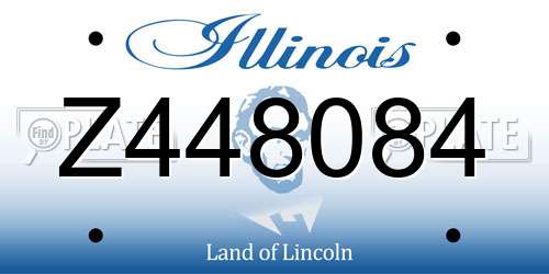 Z448084 Illinois License Plate
