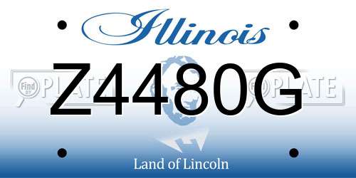 Z4480G Illinois License Plate