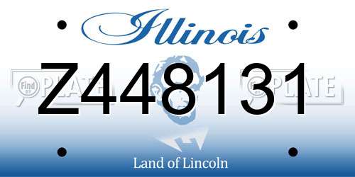 Z448131 Illinois License Plate