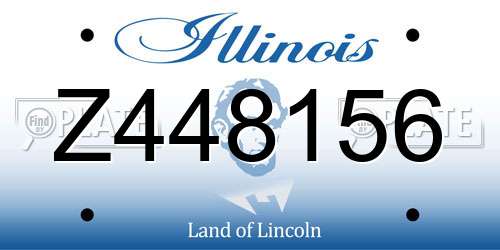 Z448156 Illinois License Plate
