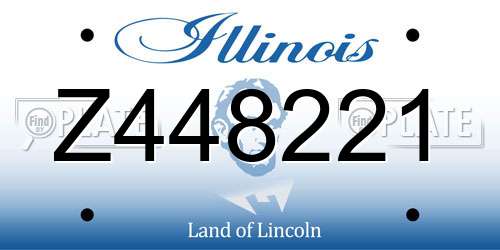 Z448221 Illinois License Plate