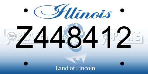 Z448412 Illinois License Plate